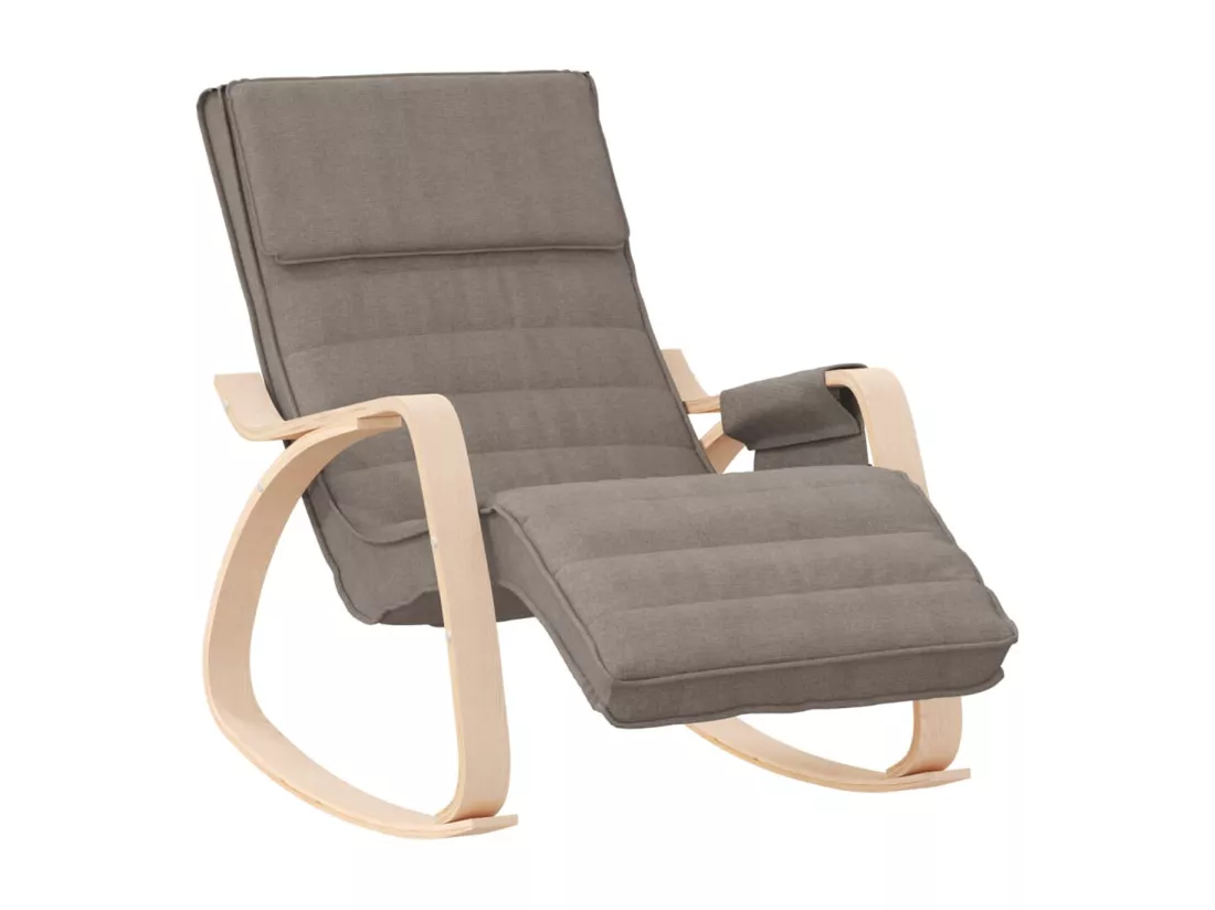 Chaise à bascule Taupe Tissu