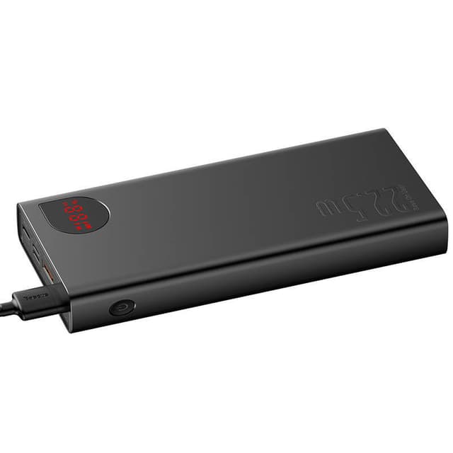 Powerbank Baseus Adaman Metal, 20000mAh, 2xUSB, USB-C, Lightning, microUSB 22,5W (sort)