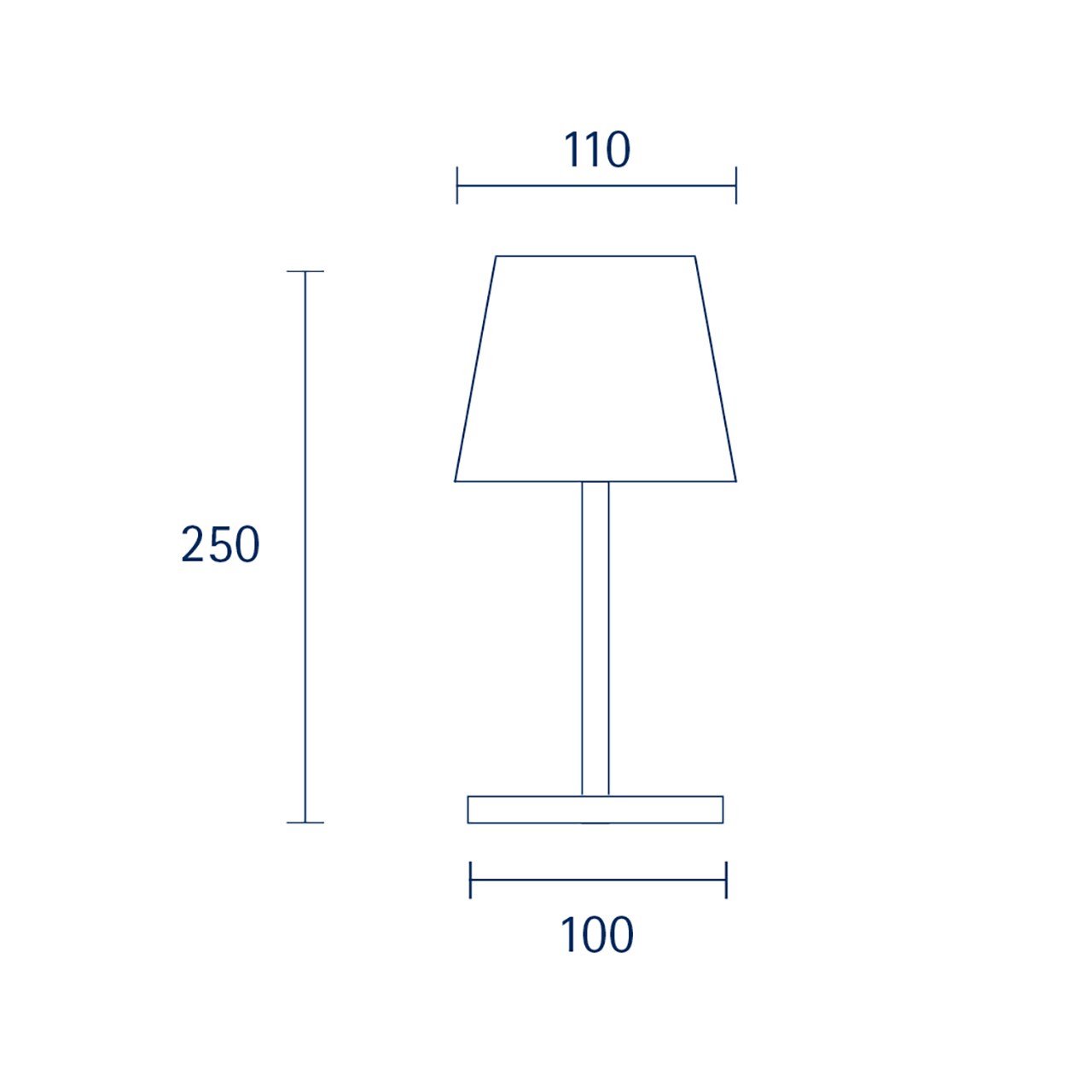 Nuindie mini LED Akku Tischleuchte Außentischleuchte IP54 gold Sigor Tischlampe