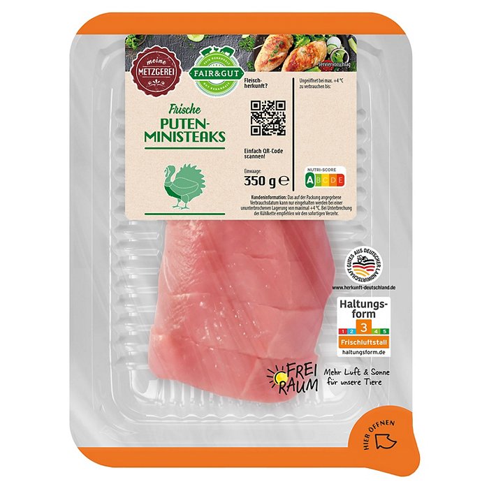 · FAIR&GUT · Puten Ministeaks 350 g