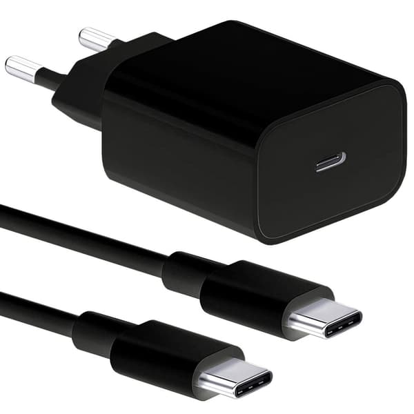 2-Pak - Lader for Samsung Adapter+Kabel 25W USB-C Hurtiglader