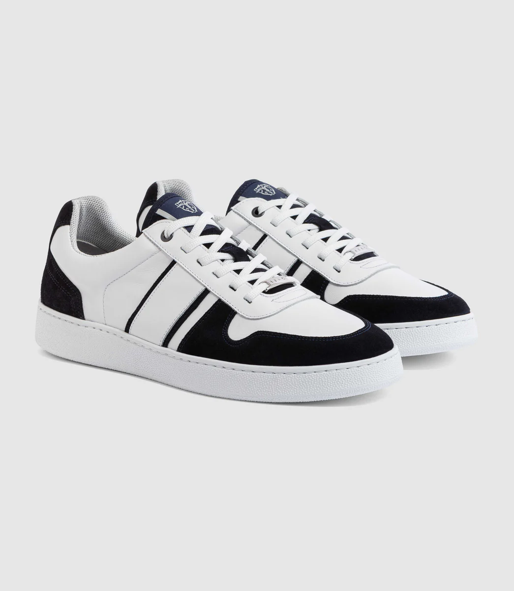 Sneakers marine-blanche 