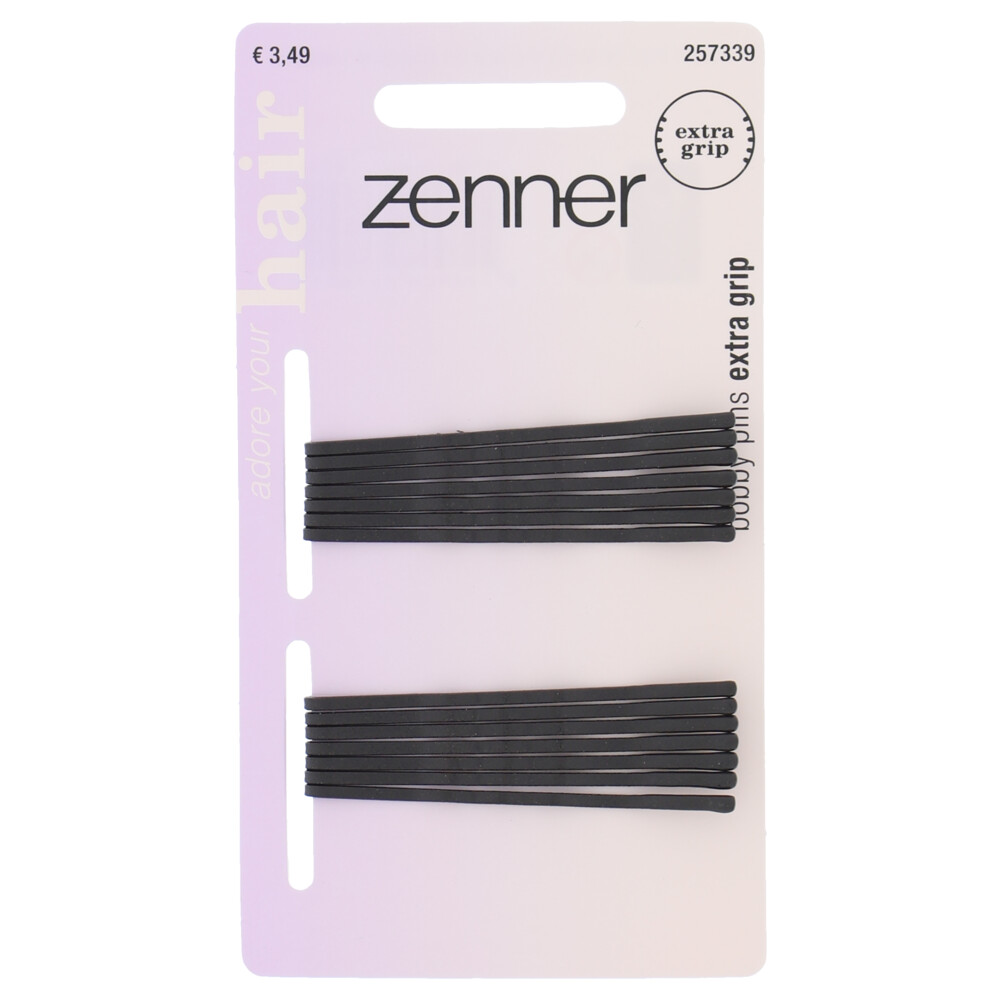 Zenner Schuifspeldjes Extra Grip Bruin, 5cm14 stuks