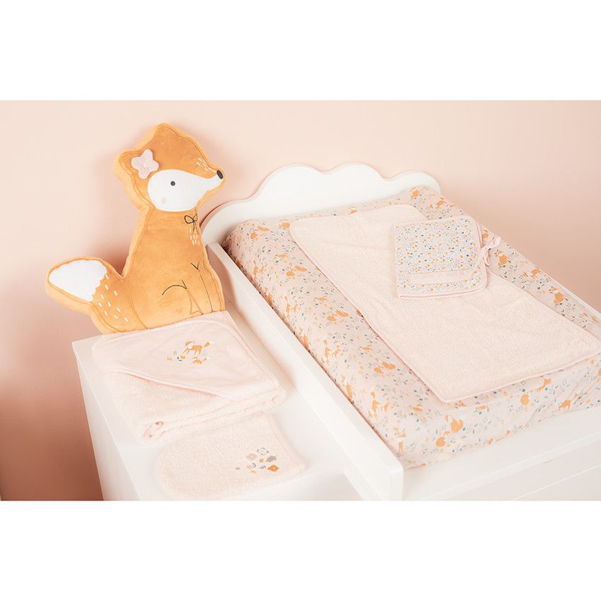 Coussin forme renard en velours - Moutarde
