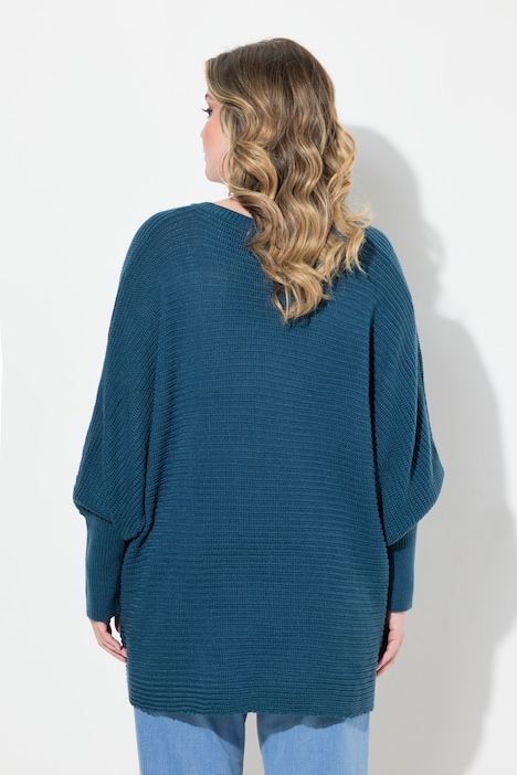 Pullover, Poncho-Look, V-Ausschnitt