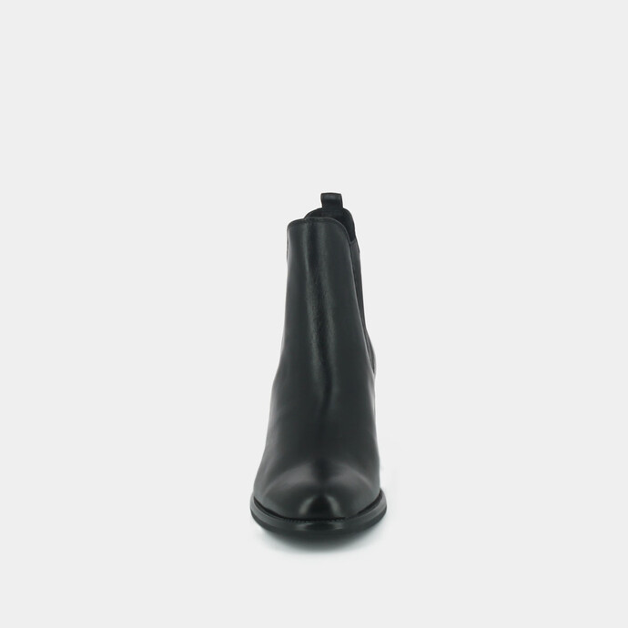 Bottines à talons  en cuir noir