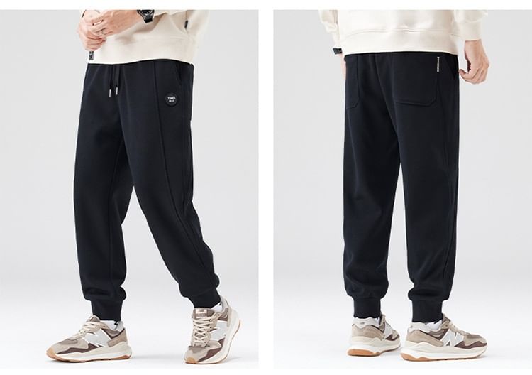 Nataro - Effen joggingbroek met trekkoord in de taille en rechte pijpen