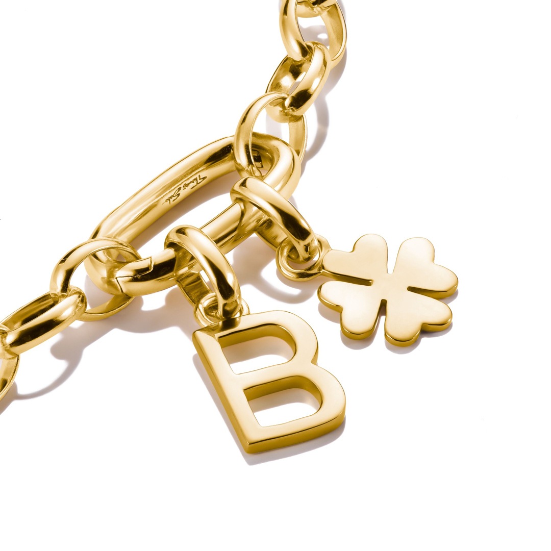Thomas Sabo Charm-Anhänger Glücksklee Connect vergoldet