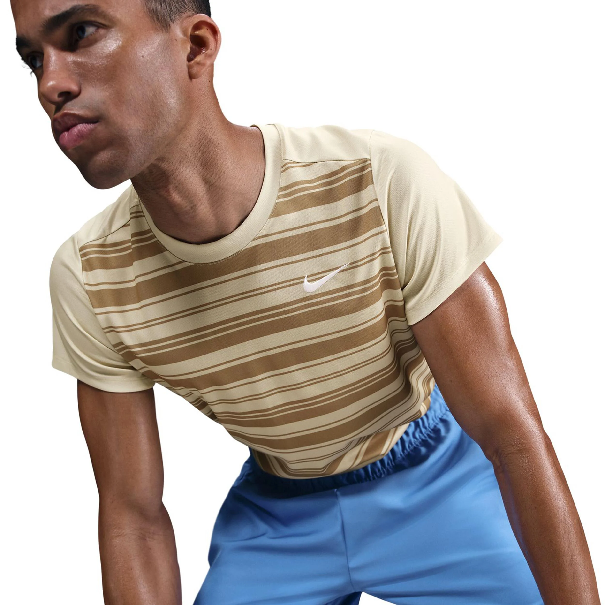 Nike Court Dri-FIT Victory Print T-shirt Hommes - Kaki