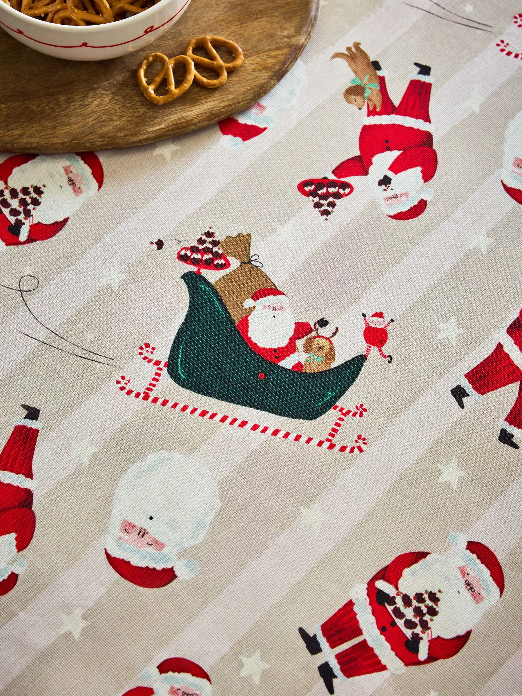 Afneembaar tafelkleed met kerstman