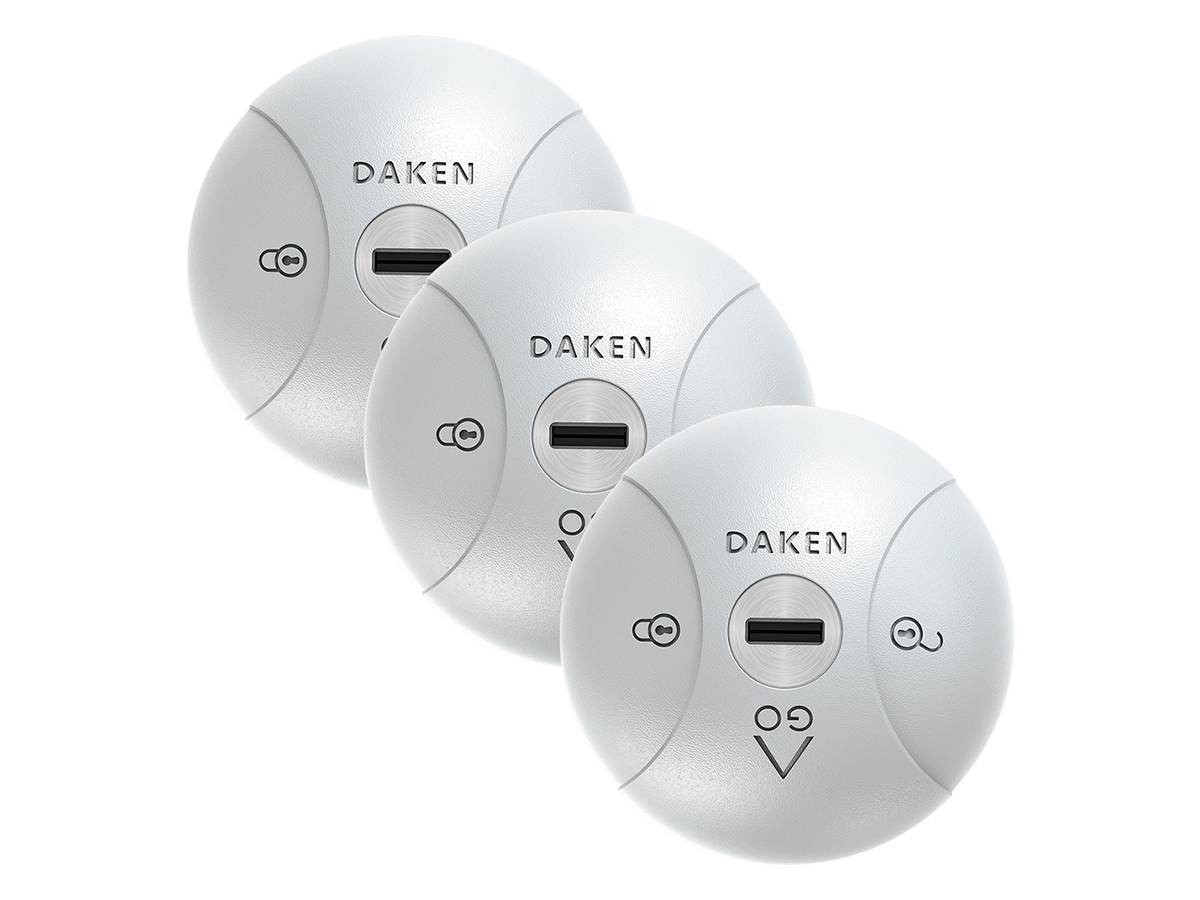 Daken Saturn GO 3-pack gelijksluitende deursloten - Grey