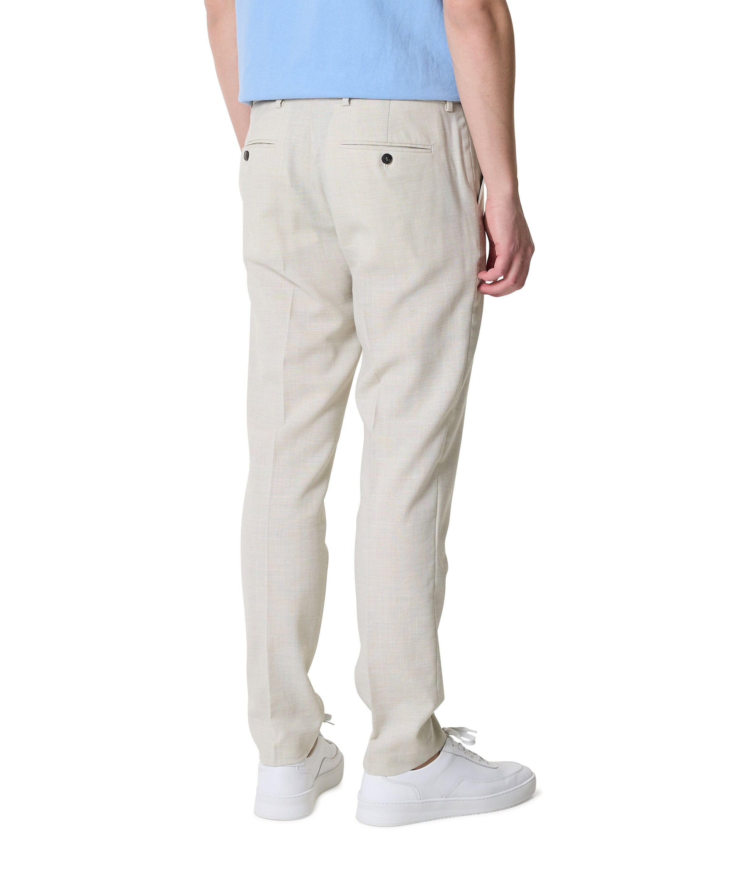 Selected SLHSLIM-OASIS LINEN TRS B NOOS heren pantalon beige