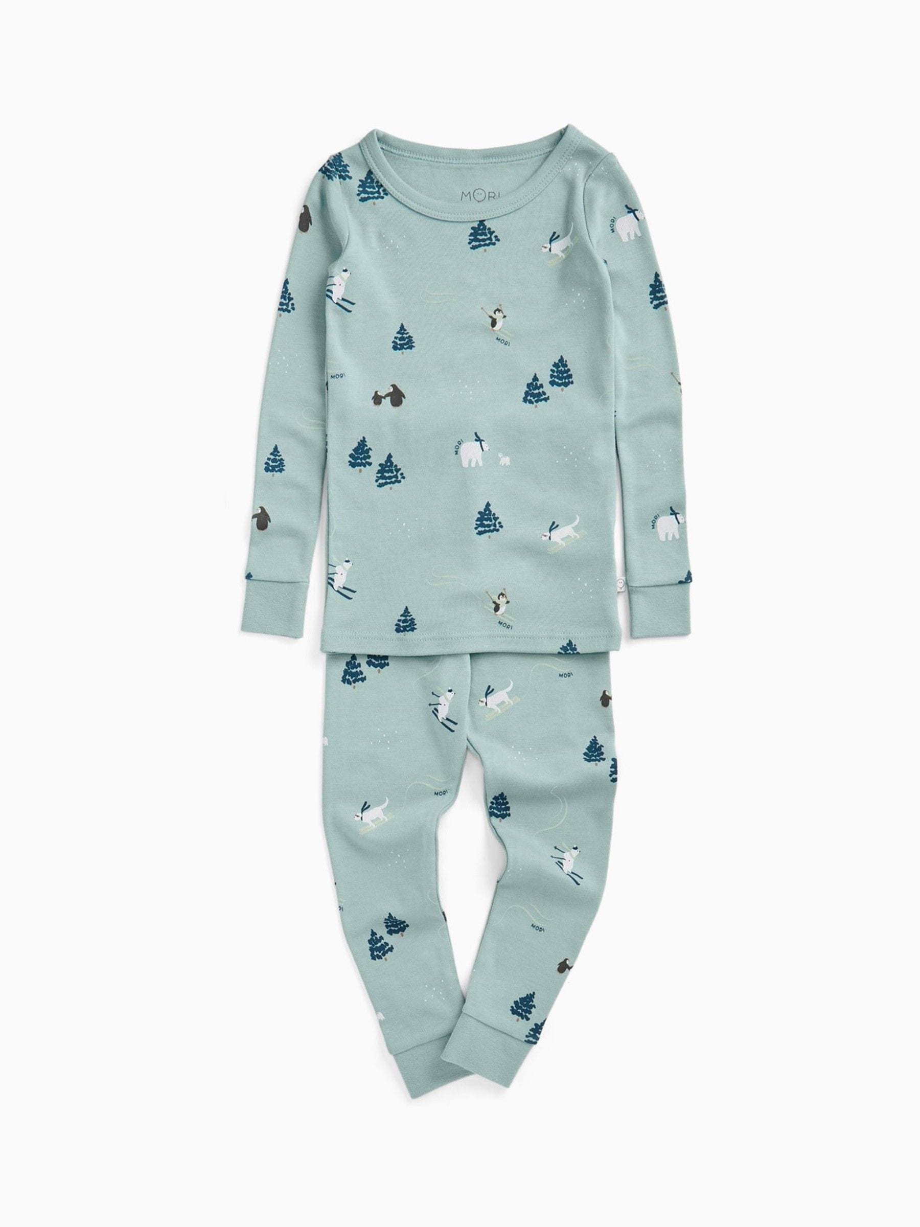 Blue Ski Print - MORI Supersoft 2 Piece Pyjama Set