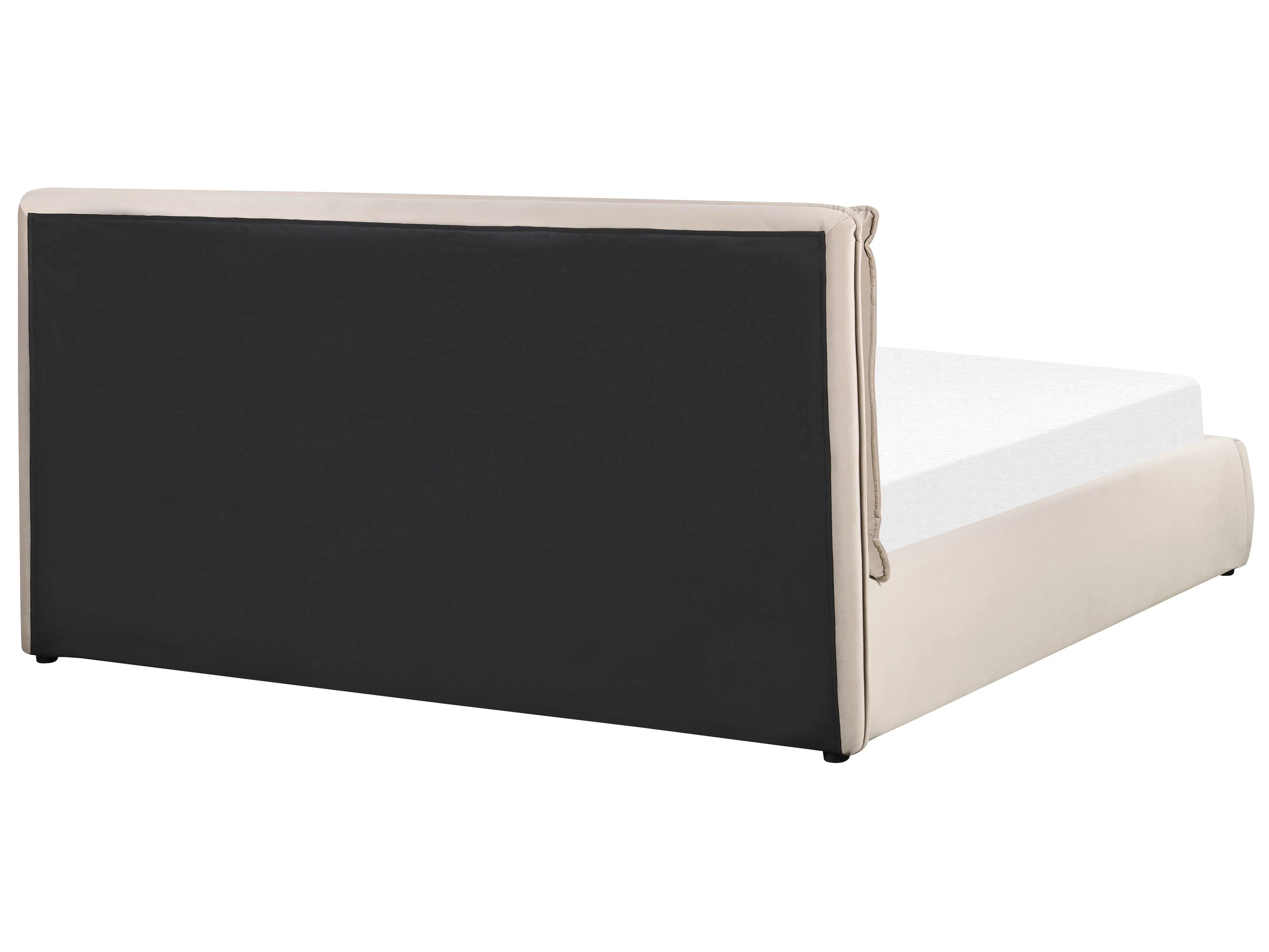 Bed met opbergruimte Fluweel BAJONNA 180 x 200 cm Beige