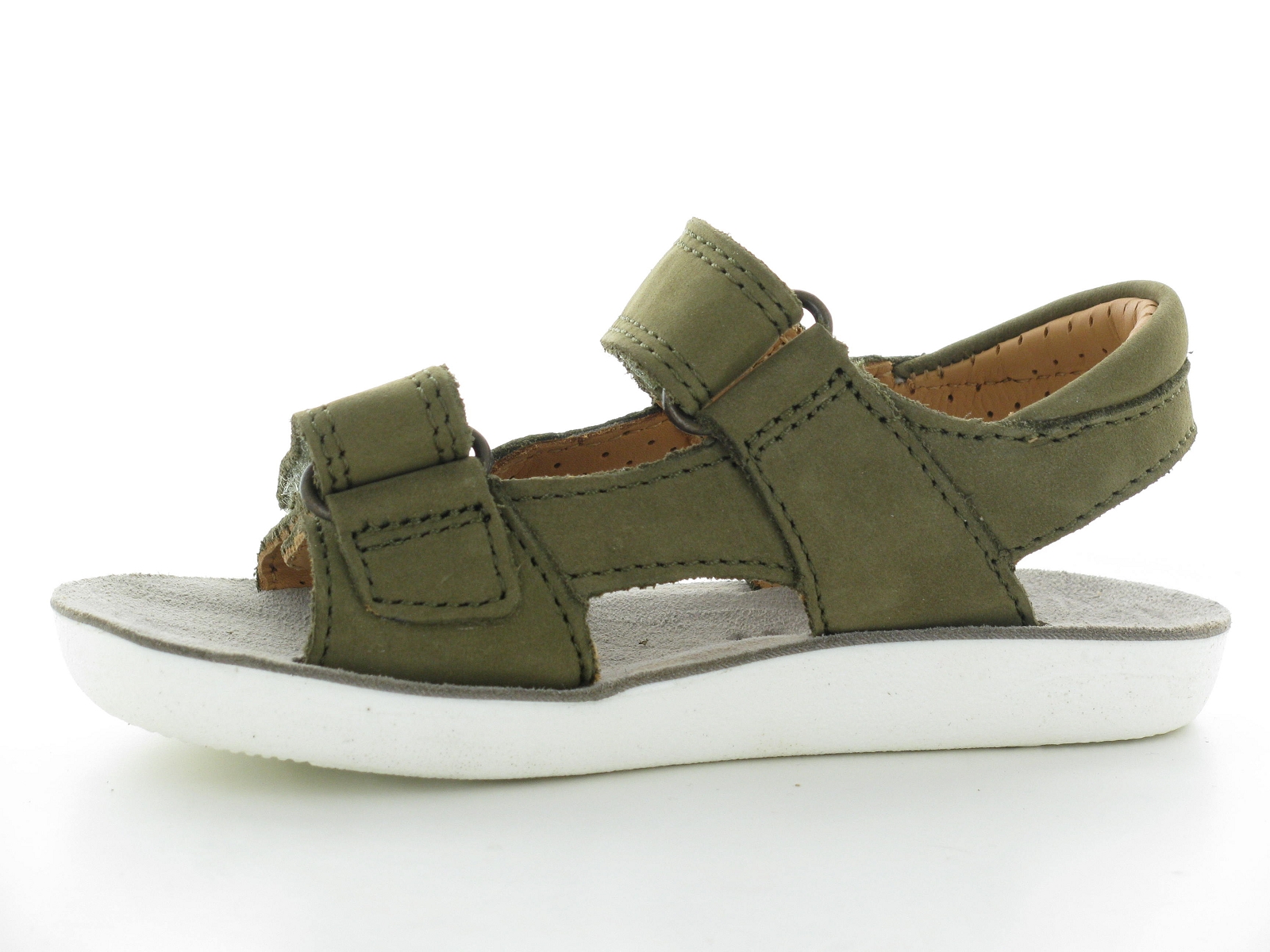 Shoopom-GOA BOY SCRATCH Cuir gras Kaki
