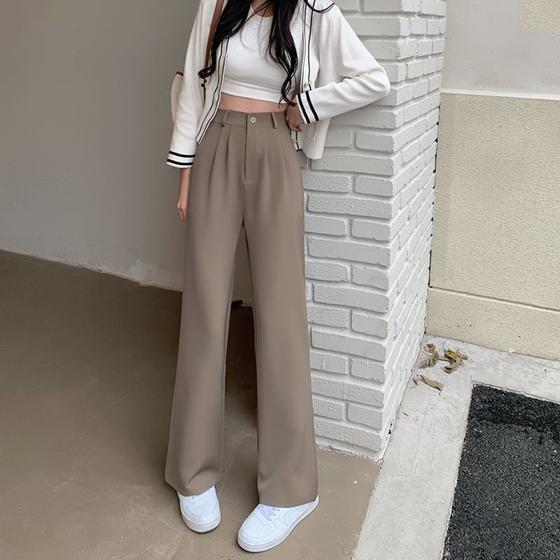 Moon City - Wijde broek met hoge taille
