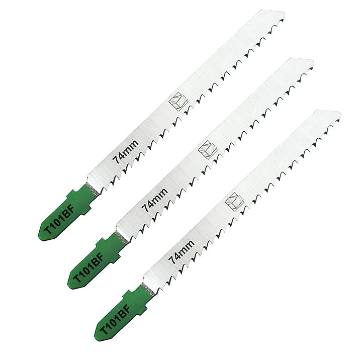 3 lames de scie sauteuse T droite propre Bois dur L. 100 mm