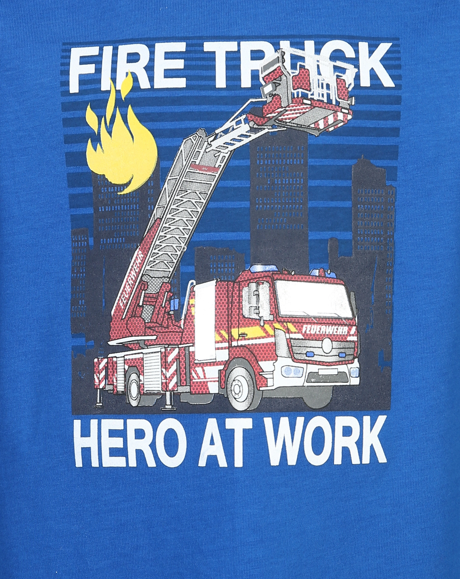 Langarmshirt FIRE TRUCK HERO in bright blue