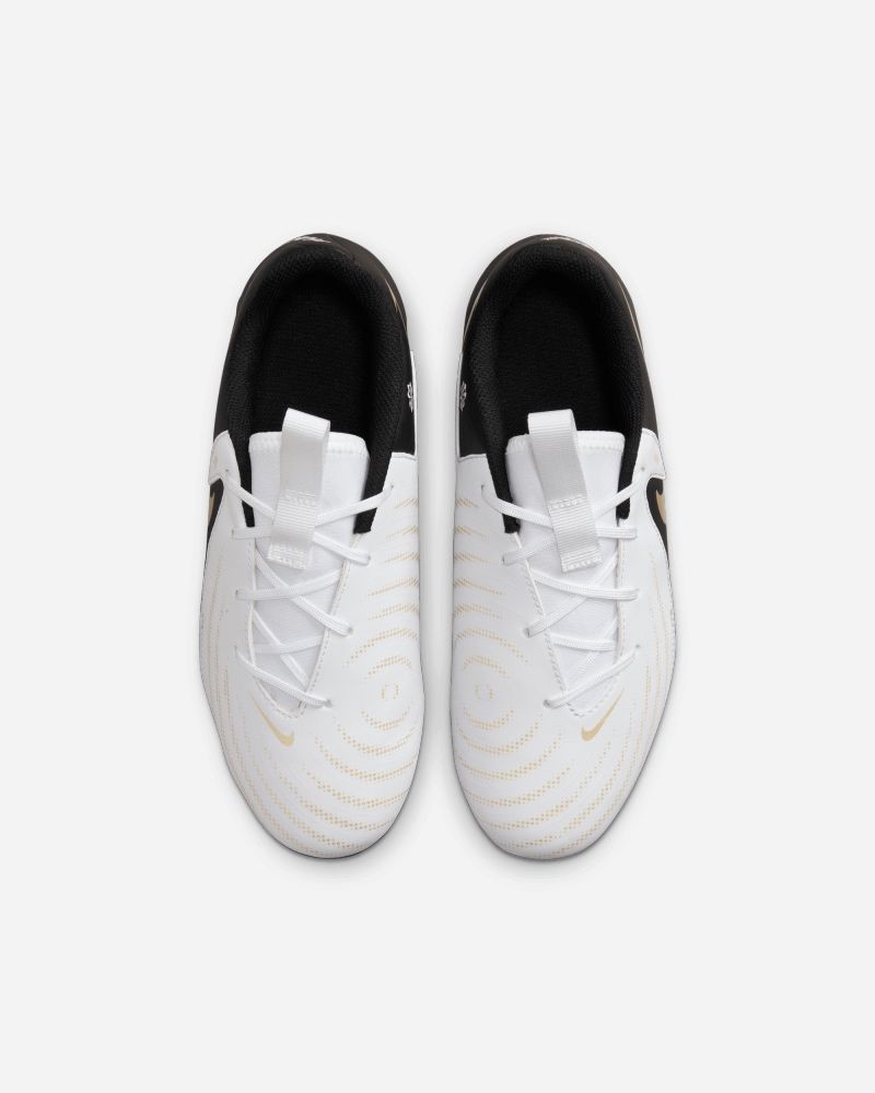 Chaussures de football Nike Phantom GX Academy FG/MG Blanc & Noir pour enfant