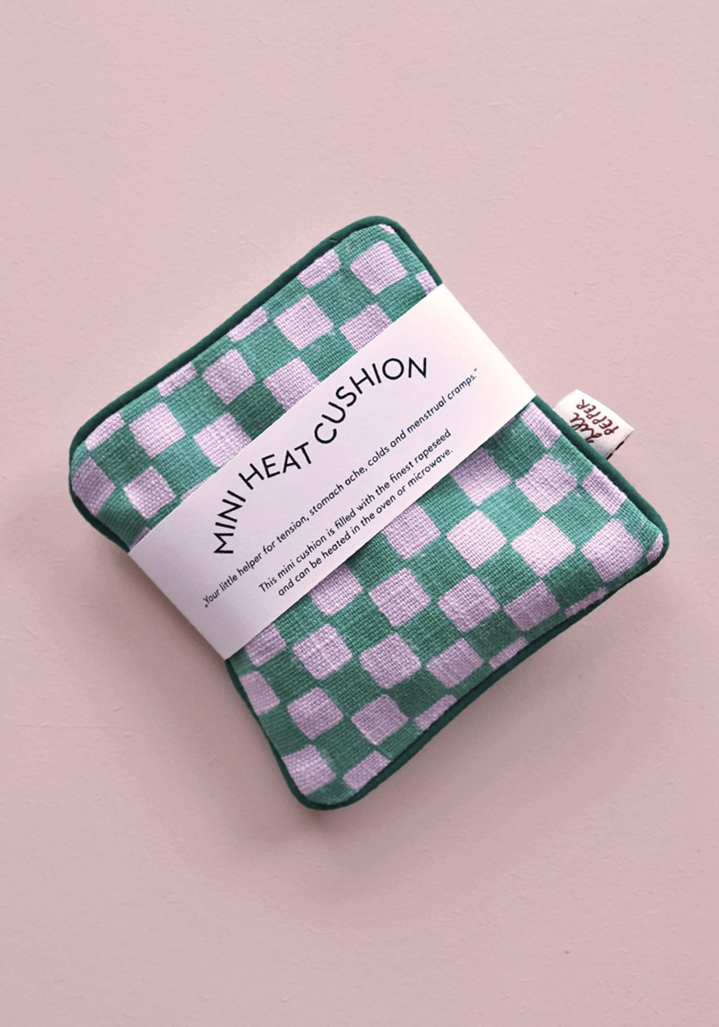 Lili Pepper Mini-Wärmekissen Check Green