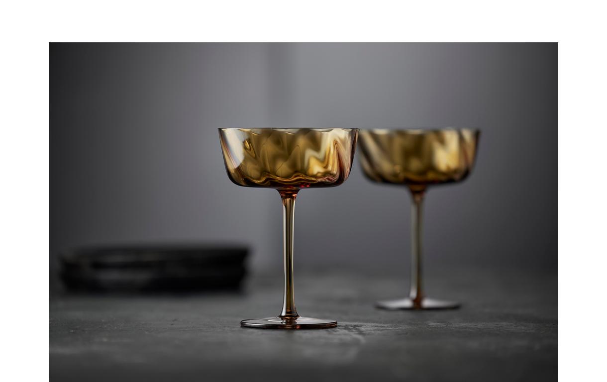 Champagnerglas Vienna Braun, 4 Stück, 30 clElegantes Champagnergläser Set