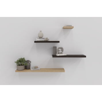 Duraline wandplank XL4 antraciet eiken 60x23,5 cm 38 mm