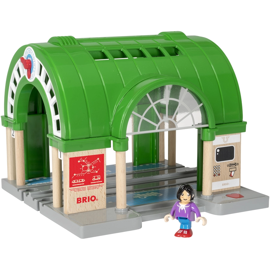 BRIO® WORLD Großer Hauptbahnhof mit Ticketautomat 33649