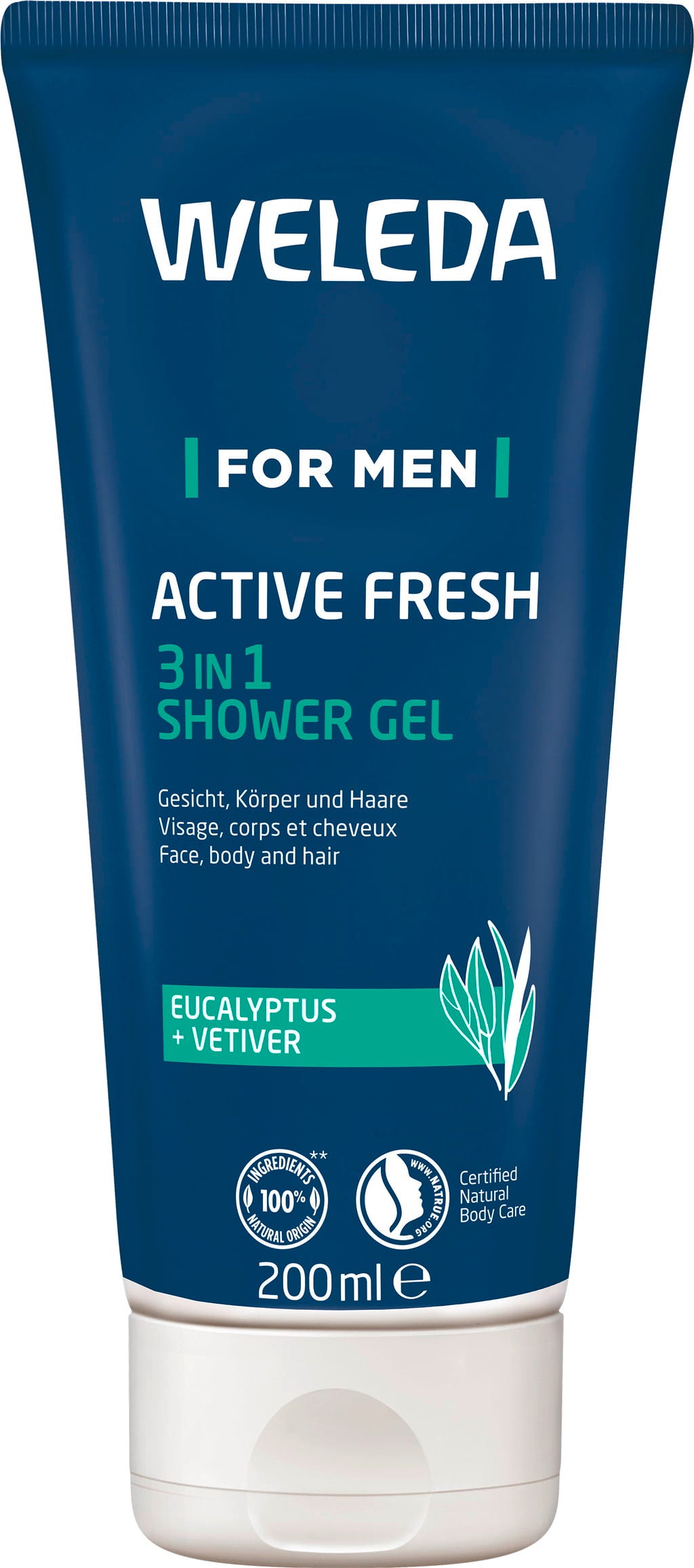 Weleda  ForMen Active Fresh 3in1 Shower Gel, 200 ml