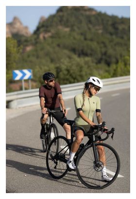 Maillot Manches Courtes Velo Rogelli Signature - Femme - Verte
