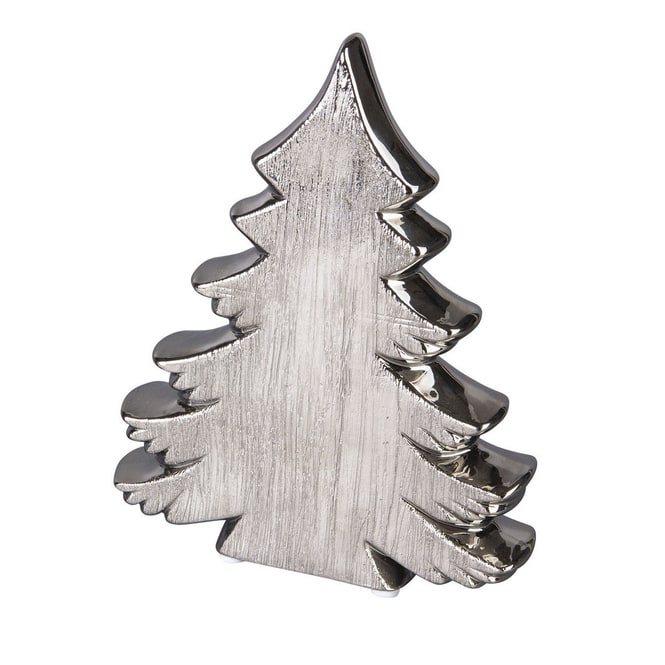 Standdeko - Tannenbaum - aus Keramik - ca. 16,5 x 4 x 21 cm