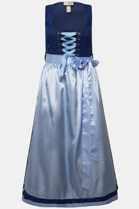 Dirndl, Reißverschluss, Carree-Ausschnitt, ärmellos