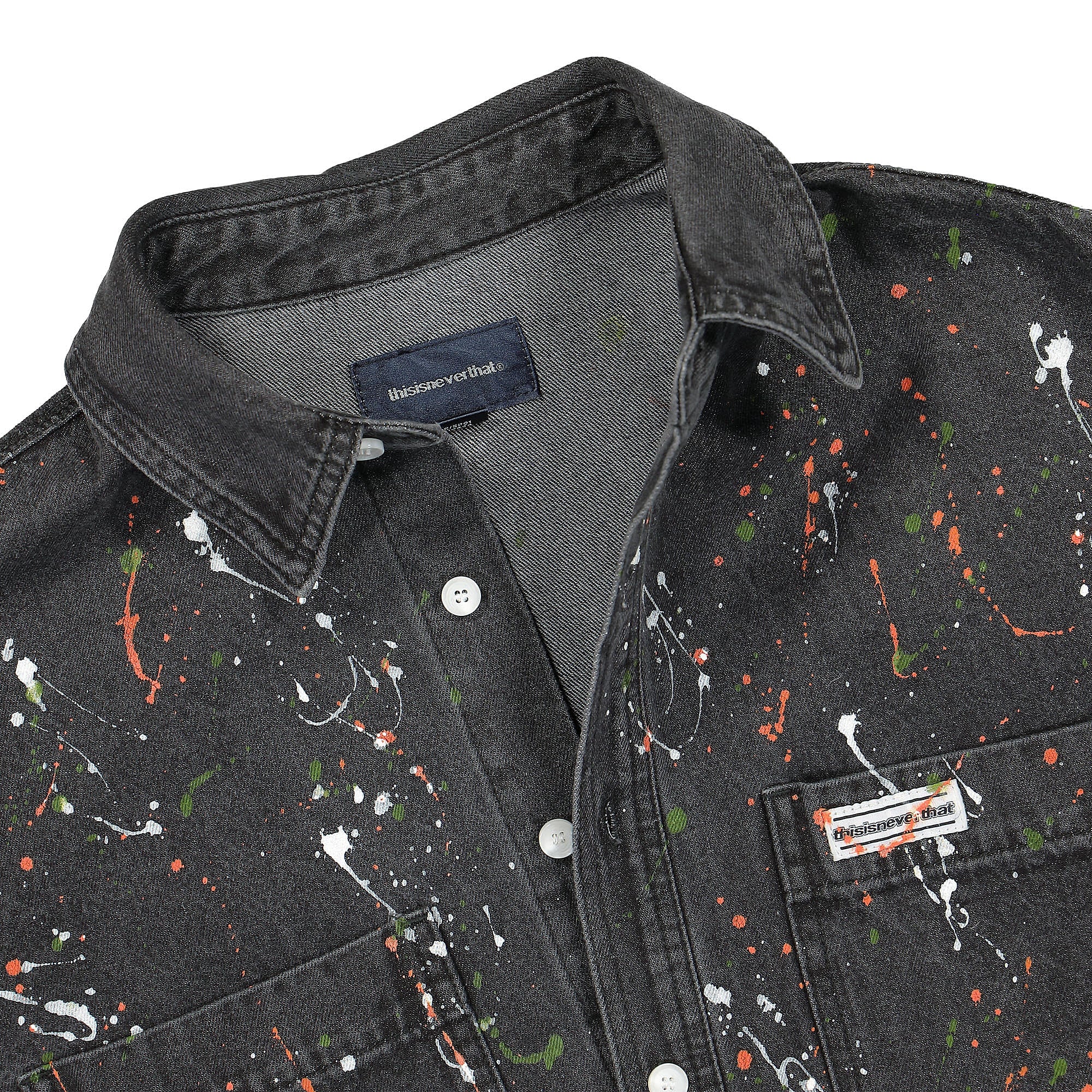 thisisneverthat<br>Paint Splatter Denim Shirt