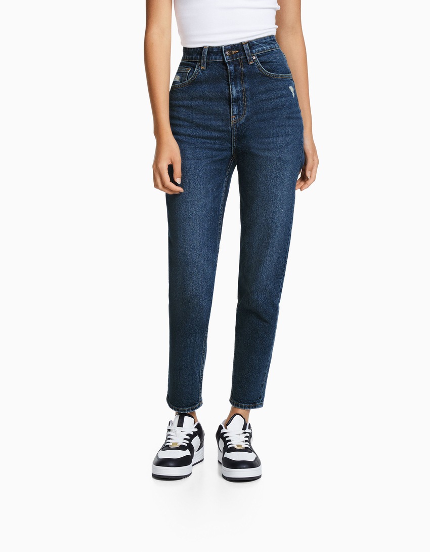 calças jeans confortáveis de mãe