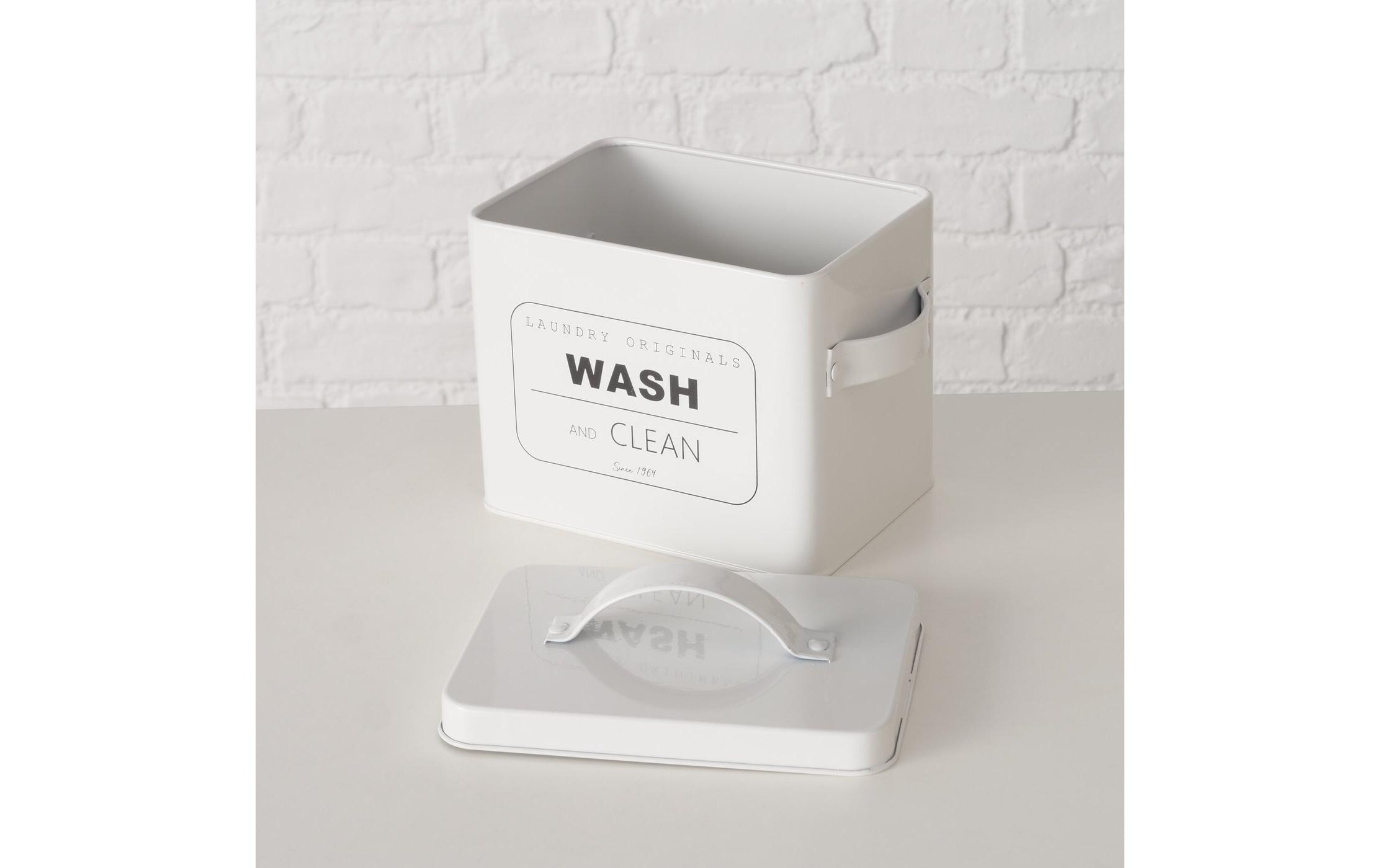 Waschmittelbox Domestico 4 l, WeissWaschmittelbehälter für Tabs und Pulver
