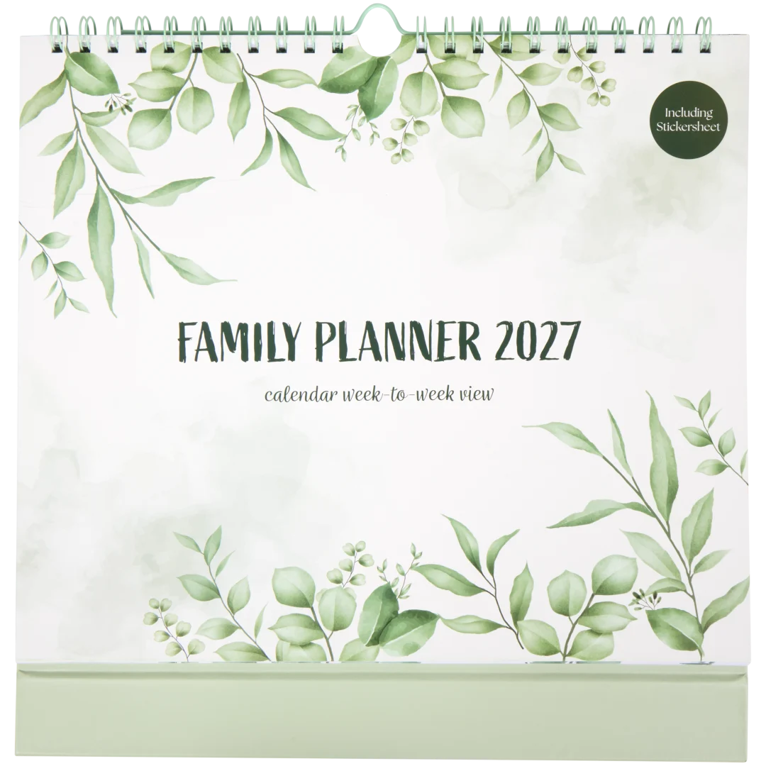 Planificateur hebdomadaire familial 2027