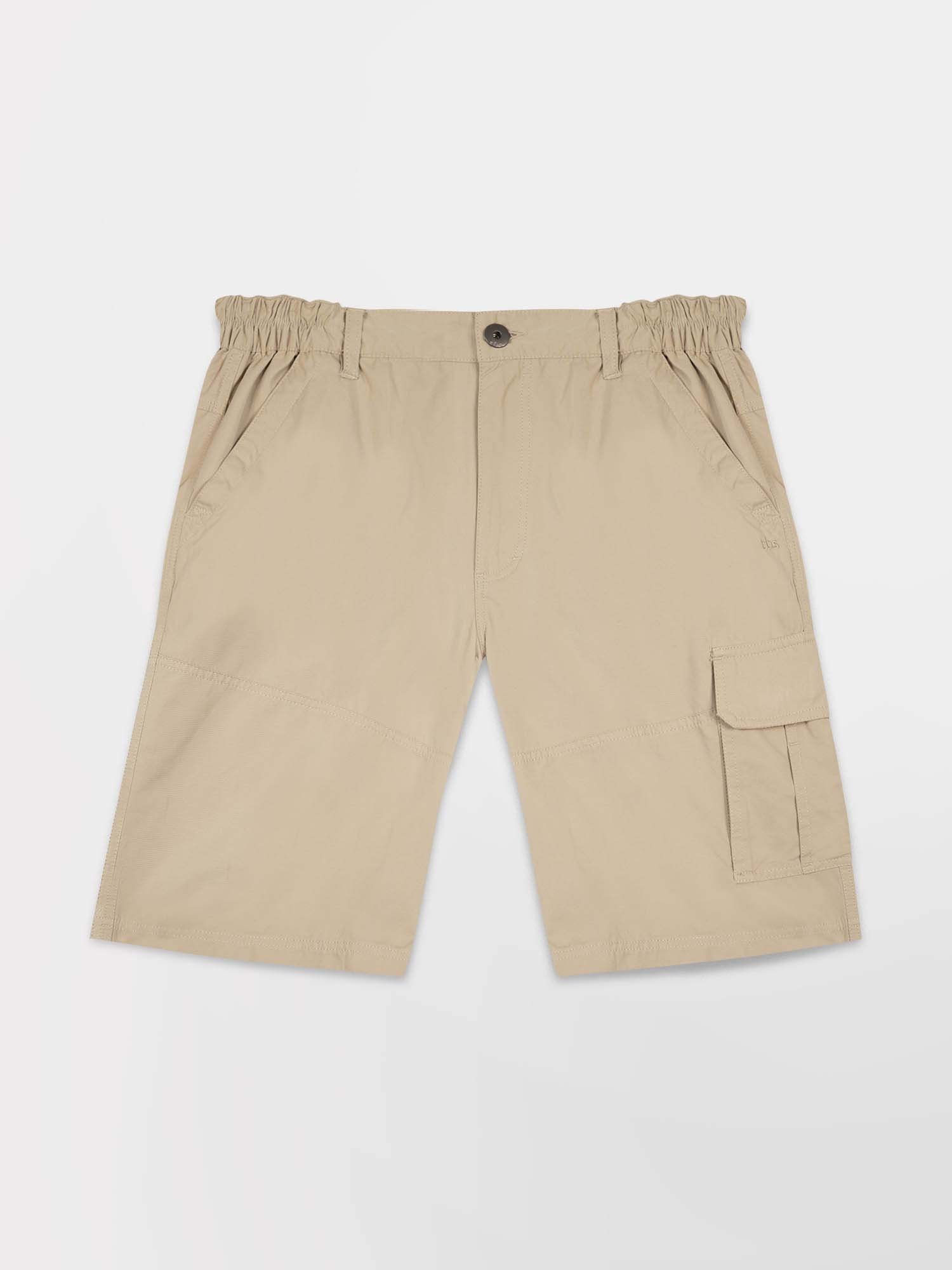 Bermuda Homme Ceinture Semi-Elastiquée Beige