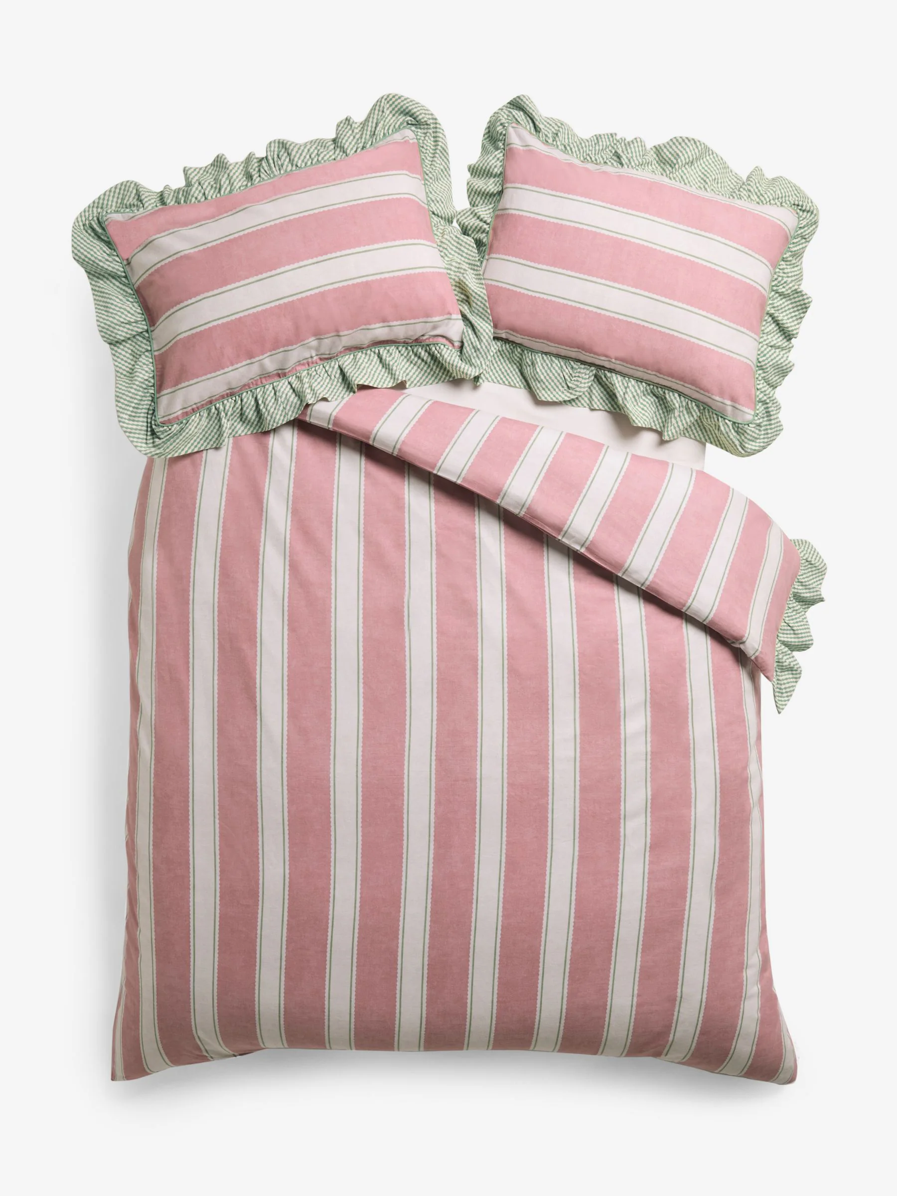 Brushed Cotton Frill Duvet Cover and Pillowcase Set