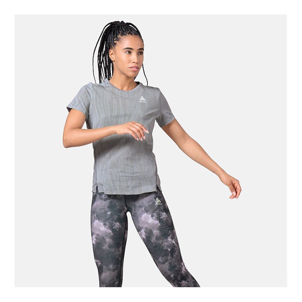 Odlo ZEROWEIGHT ENGINEERED CHILL-TEC - Maillot Femme stone grey melange