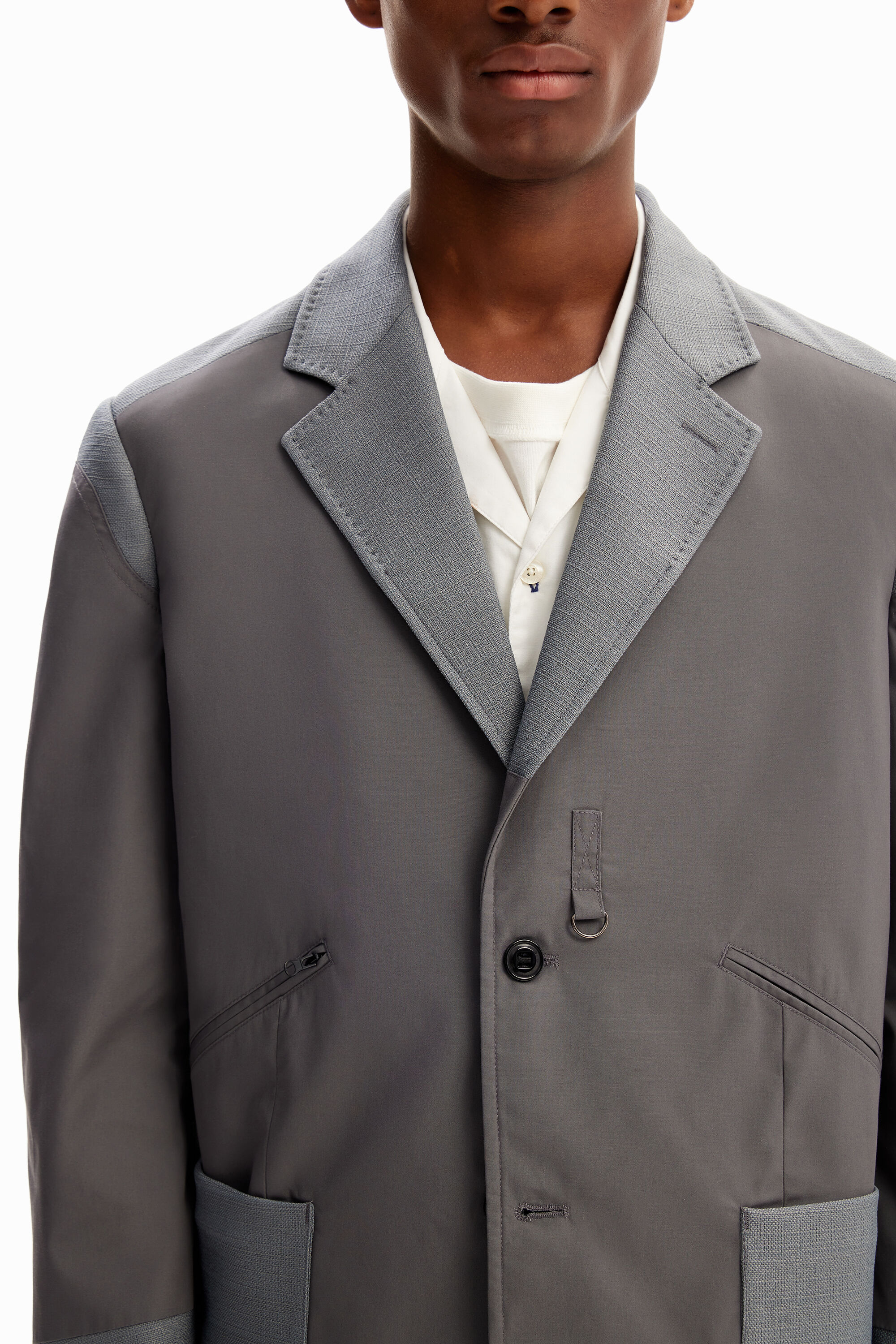 Blazer híbrido bolsillos