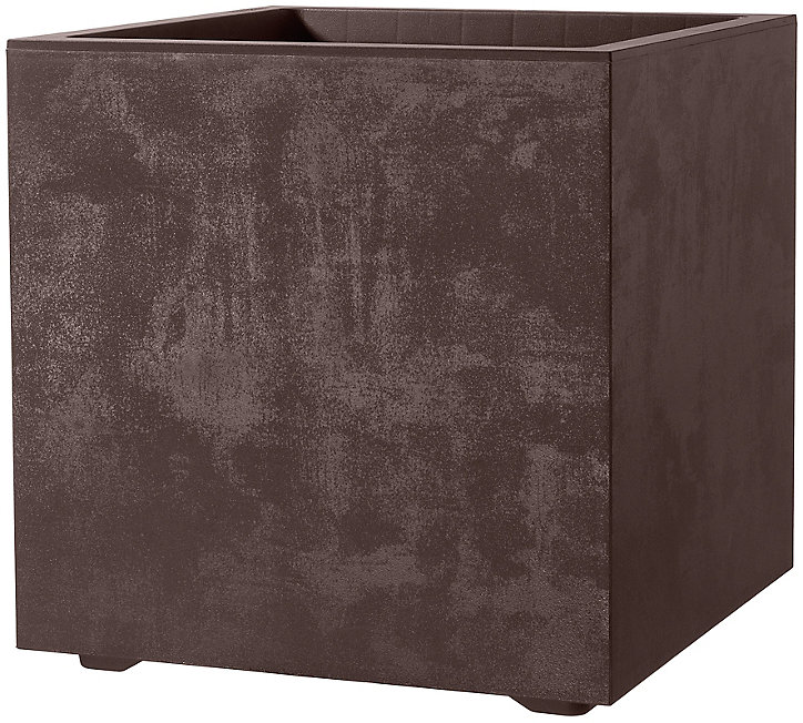 Cubo à réserve d'eau plastique Deroma Millennium brownstone 39 x39 x h.39,1 cm