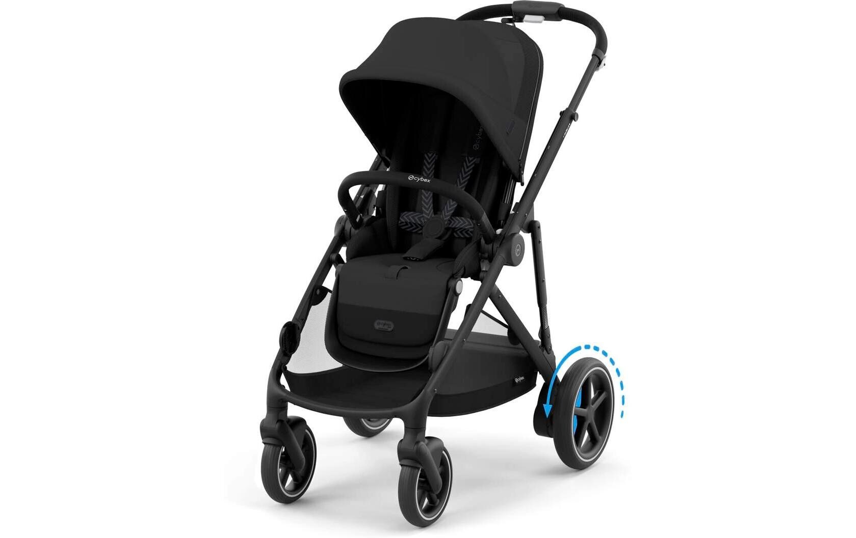 Kinderwagen eGazelle S Schwarz<br>Elektrischer Kinderwagen mit 20 Kombinationen