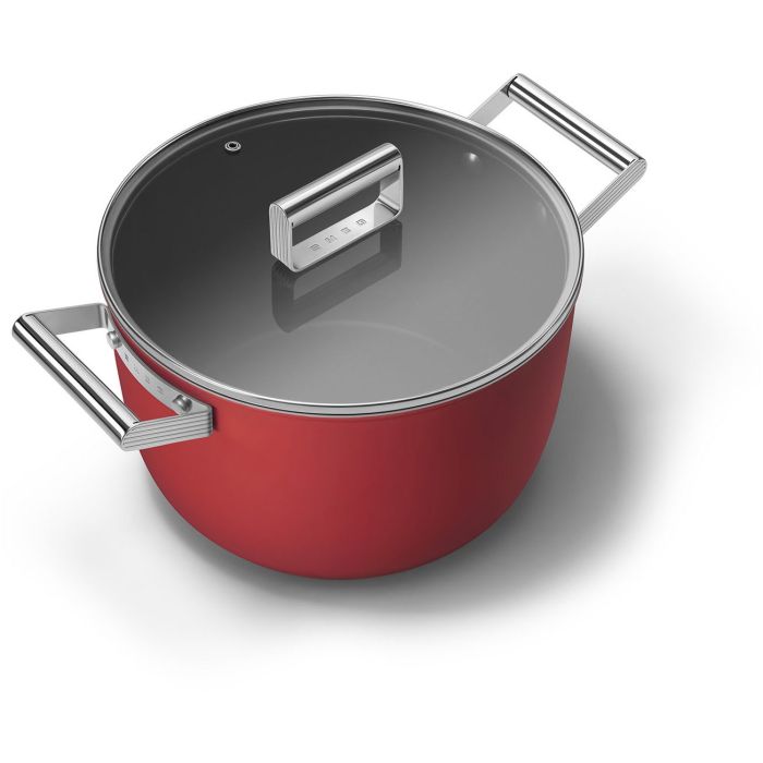 SMEG Kochtopf mit Deckel 26 cm CKFC2611RDM Rot