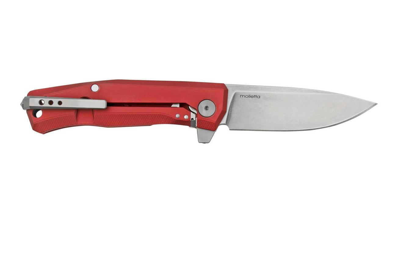 LionSteel Myto MT01A RS Red Aluminium, Satin zakmes, Molletta design