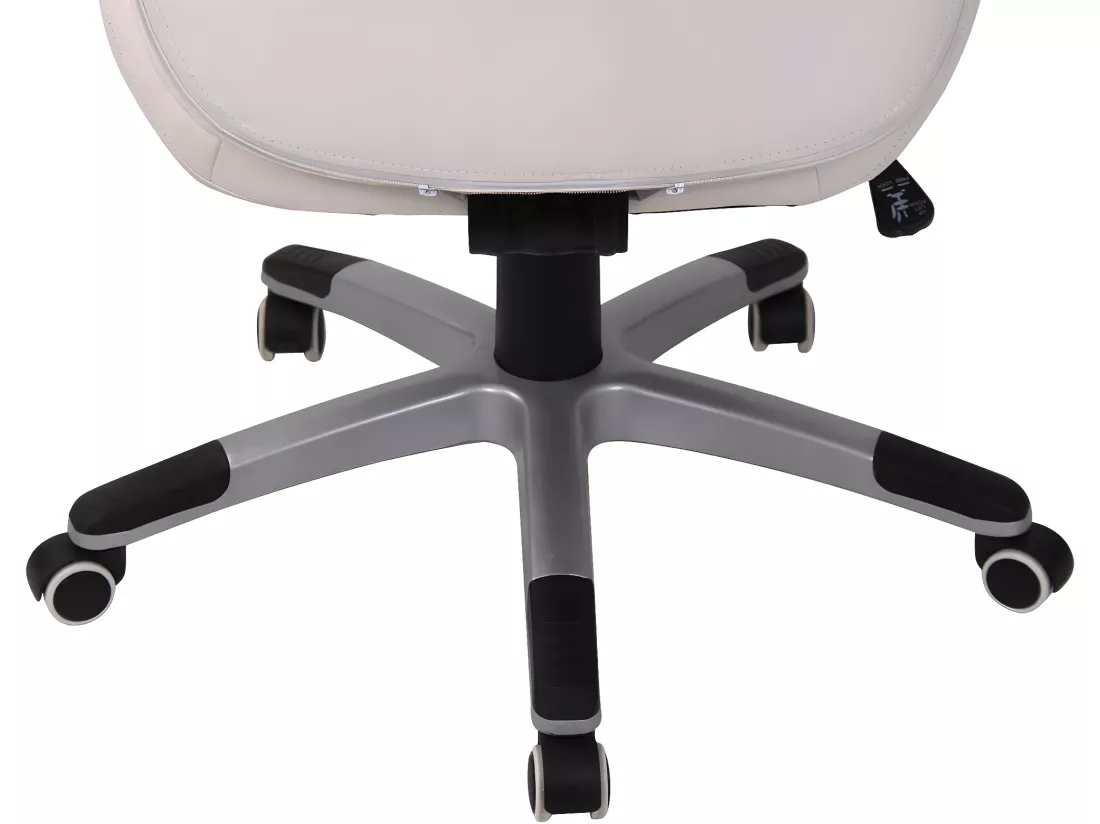 Chaise de bureau - Similicuir & Plastique - Blanc - Layton
