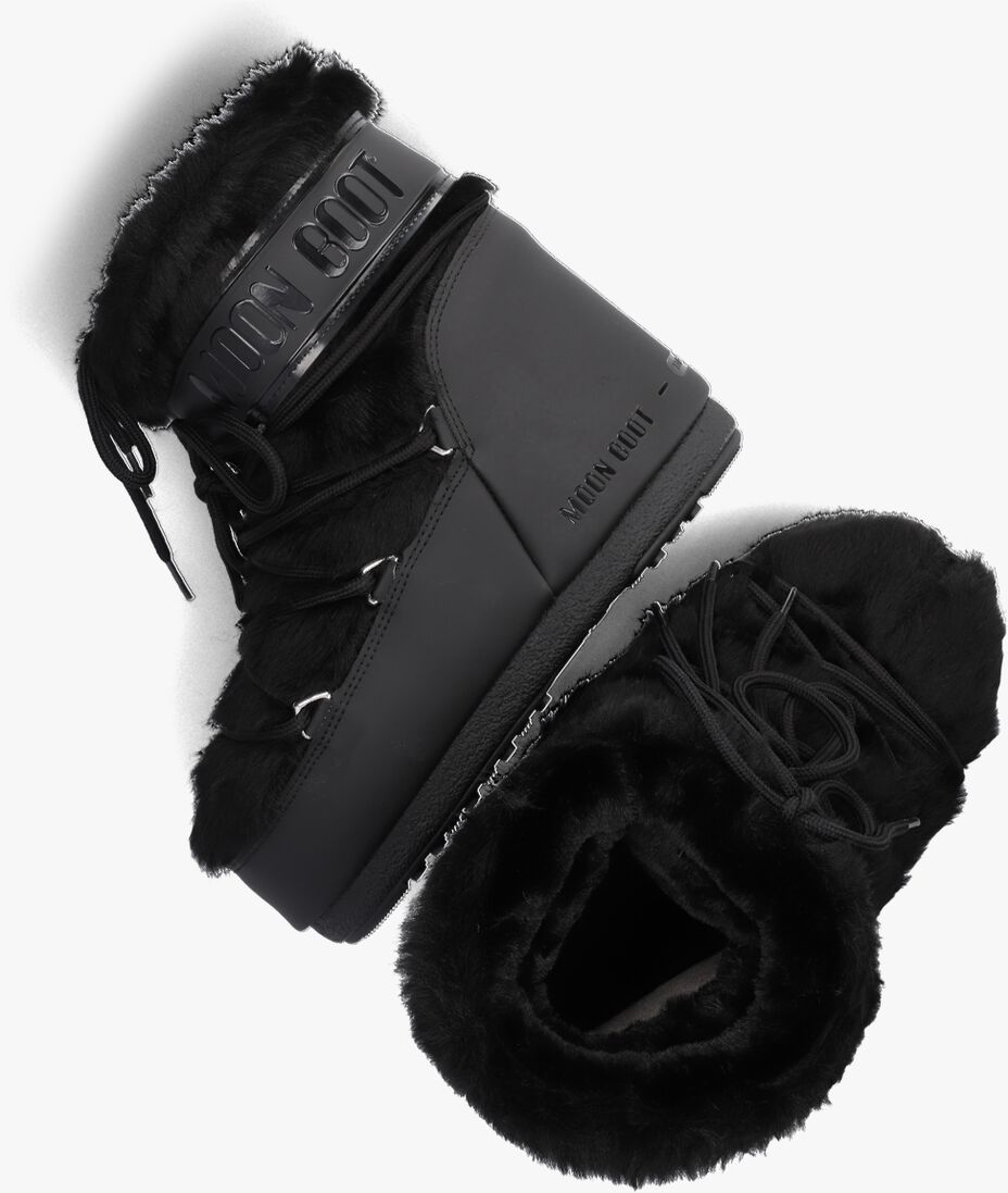 MOON BOOT zwarte moon boot  icon low faux fur