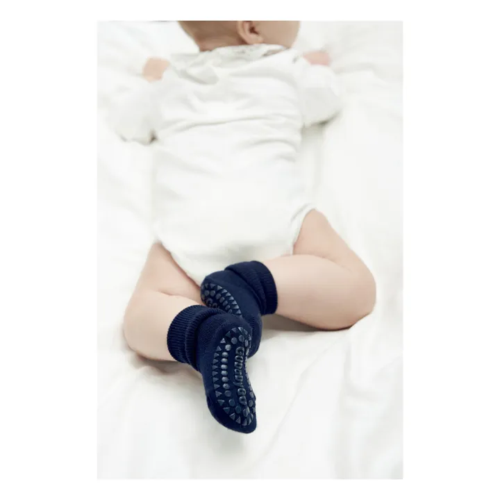 GOBABYGO Chaussettes Anti-Dérapantes | Bleu marine