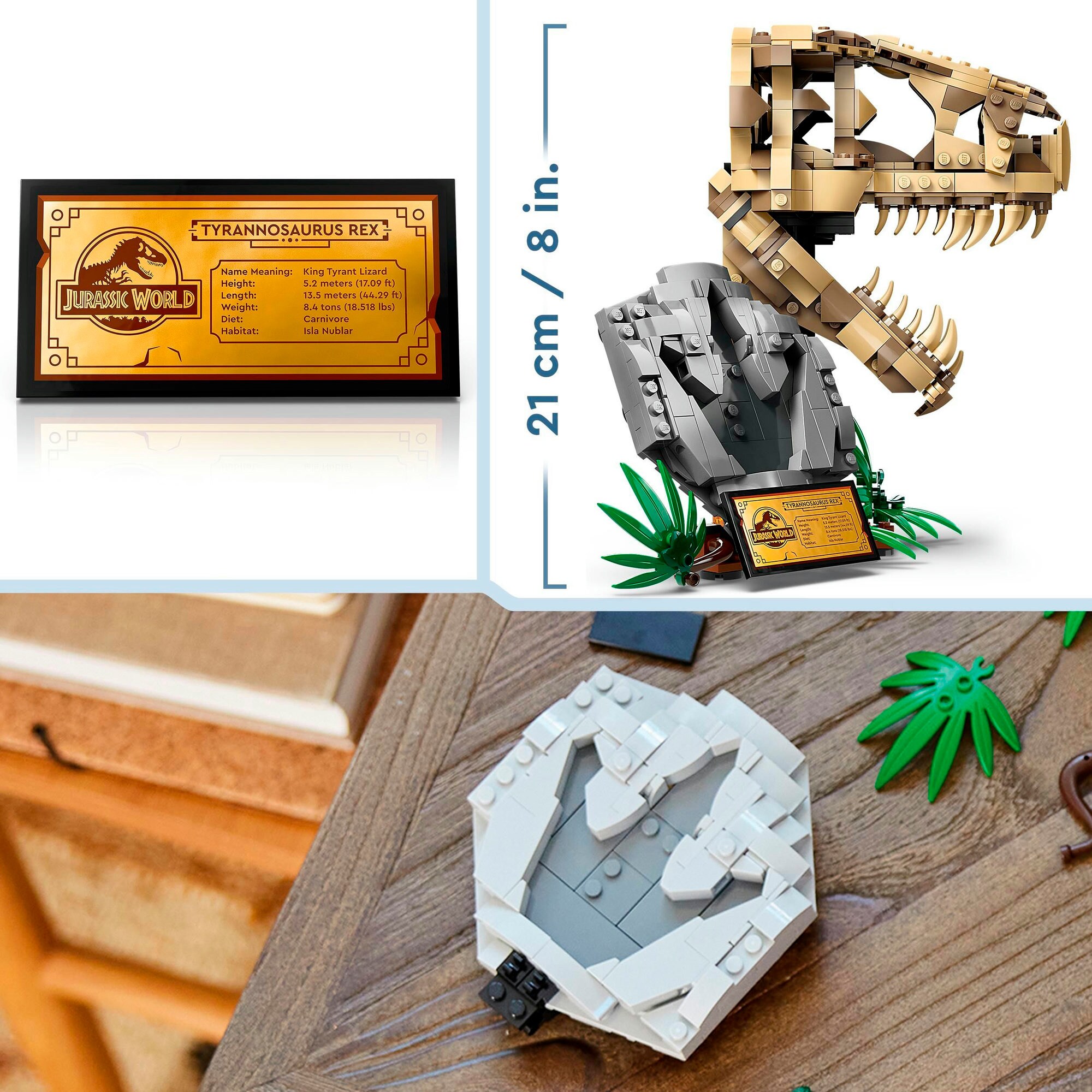 LEGO Konstruktionsspielzeug Jurassic World Dinosaurier-Fossilien: T.-Rex-Kopf