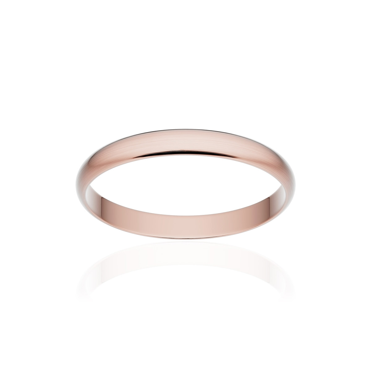 Alliance or 375 rose brossé ruban 2,5mm
