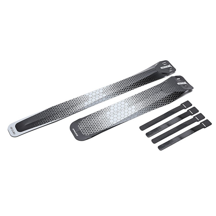 (2-tlg. Set) Fahrrad Schutzblech Velo Radschutz für Vorder- und Hinterrad - Schwarz / Weiss