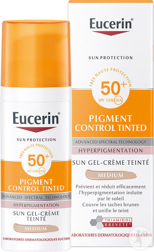 Eucerin Sun Pigment Control Gel-Crème Solaire Teinté Medium Hyperpigmentation IP50+ 50ml
